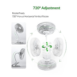 Acheter Mini Ventilateur à Pince Rechargeable 360 Ventilateur Portable Réglable Pour Bureau à Domicile Salle De Refroidissement Redmiter@