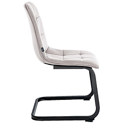 Decoshop26 Set de 2 chaises de salle à manger coutures décoratives carrées en velours gris et pieds luge en métal noir 10_0001577