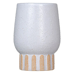 BigBuy Home Vase Blanc Céramique 12,5 x 12,5 x 18 cm