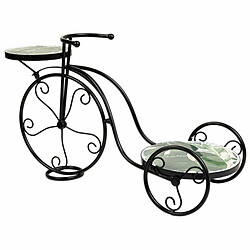 Acheter Sous-pot Alexandra House Living Noir Fer Carrelage Bicyclette 26 x 43 x 67 cm