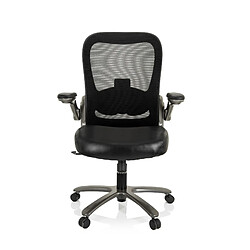 Chaise lourdes / Chaise de bureau INSTRUCTOR T I Titan XXL Tissu maille / Similicuir noir hjh OFFICE