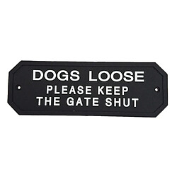 Avis Plaque signalétique de plaque de porte de mur de jardin flexible Plaque Plaque DOGS LOOSE_1