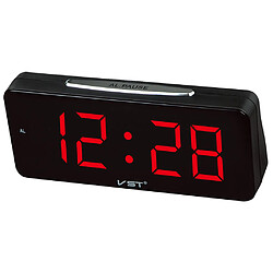 Grand Affichage LED Horloge De Bureau électronique Réveil Numérique Prise Ue Rouge pas cher