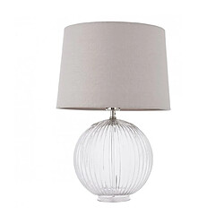 Endon Lampe de table Mia Acier,tissu,acrylique Verre,lin naturel transparent 1 ampoule 57cm