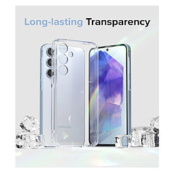 Htdmobiles Coque pour Samsung Galaxy A55 5G - housse etui silicone gel fine + verre trempe - TRANSPARENT TPU