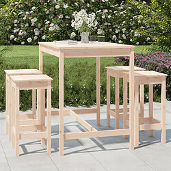 vidaXL Ensemble de bar de jardin 5 pcs bois de pin massif