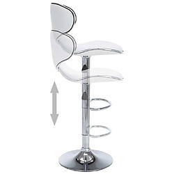 Acheter vidaXL Tabourets de bar 2 pcs blanc similicuir