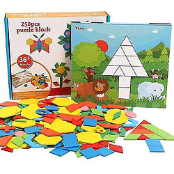 Universal Jouets en bois Géométrie Tangram Puzzle Puzzle Puzzle Bébé Education Apprentissage Jouets en bois