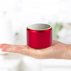 General Mini haut-parleur Bluetooth portable, basses améliorées et son haute définition, design portable, micro intégré, appel mains libres, IPX6 étanche et durable pour l'extérieur, batterie de 10 heures, pour la maison, les voyages, la randonnée (rouge)