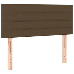 Acheter Maison Chic Tête de lit scandinave à LED,meuble de chambre Marron Foncé 100x5x78/88 cm Tissu -MN19371