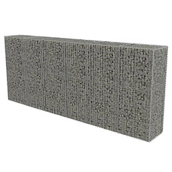 vidaXL Mur en gabion avec couvercles Acier galvanisé 300 x 50 x 150 cm