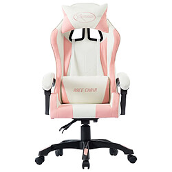 vidaXL Fauteuil de jeux vidéo Rose Similicuir