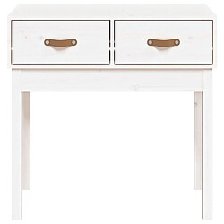 Avis Maison Chic Table console | Meuble d'entrée | Table d'appoint Blanc 76,5x40x75 cm Bois massif de pin -GKD22314