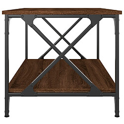 Acheter vidaXL Table basse Chêne marron 80x50x45 cm Bois d'ingénierie et fer