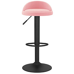 Avis vidaXL Tabourets de bar lot de 2 rose velours