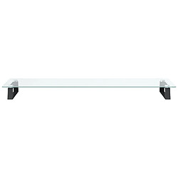 Avis vidaXL Support de moniteur noir 100x35x8 cm verre trempé et métal