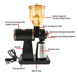 Universal Moulin à café en acier inoxydable Moulin à grains de café entièrement automatique Moulin à grains domestique en acier inoxydable tasse en plastique pas cher