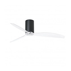 faro Ventilateur de plafond noir mat Mini Tube h29 cm