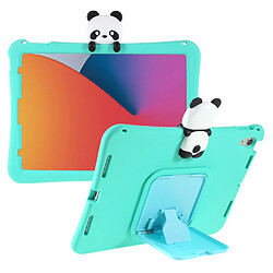 Coque en silicone Décor de poupée 3D détachable souple Cyan/Panda pour votre Apple iPad Air (2020) 10.9 pouces