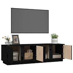 Acheter vidaXL Meuble TV Noir 140x40x40 cm Bois de pin massif