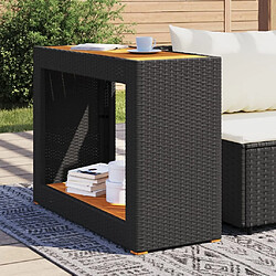 Avis Maison Chic Table d'appoint | Table Basse de jardin dessus en bois noir 100x40x75 cm -GKD20111