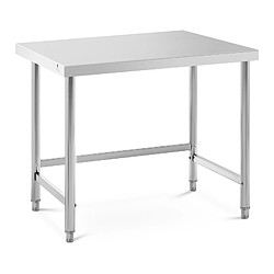 Helloshop26 Table de travail acier inoxydable plan de travail en inox plan de travail table de travail cuisine 100 x 70 cm 92 kg professionnel 14_0005141