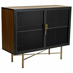 Buffet Alexandra House Living Marron Métal verre Bois d'épicéa Bois MDF 35 x 80 x 100 cm 