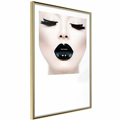 Paris Prix Affiche Murale Encadrée Black Lipstick 20 x 30 cm Or