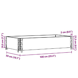 vidaXL Jardinière gris 100x50 cm bois massif de pin pas cher