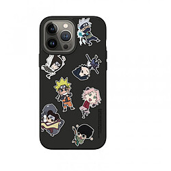 RhinoShield Coque Compatible avec [iPhone 12 / 12 Pro] SolidSuit - Coque Fine Licence Officielle Naruto avec Technologie Absorption des Chocs - Noir - Chibi Team 7 & 13