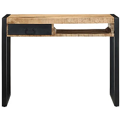 vidaXL Bureau 100x50x75 cm bois de manguier brut massif