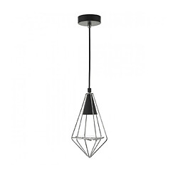 Luminaire Center Suspension Gianni Chrome poli,Noir mat 1 ampoule 27cm