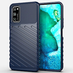 Wewoo Coque Pour Huawei Honor V30 Thunderbolt Shockproof TPU Soft Case Blue