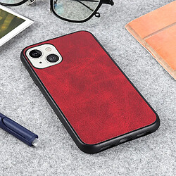 Coque en TPU + PU rouge pour votre Apple iPhone 13 6.1 pouces