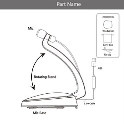 Yonis Microphone USB Pro Pour PC Mac Enregistrement