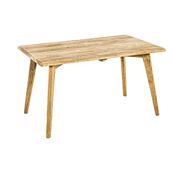 Pegane Table basse coloris chêne en bois - L 80 x P 50 x H 45 cm