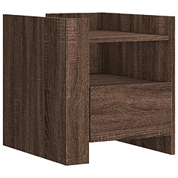 vidaXL Table de chevet chêne marron 45x50x50 cm bois d’ingénierie