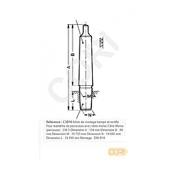Arbre de montage cône morse Cori C3B16