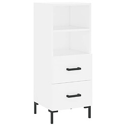 Acheter vidaXL Buffet haut Blanc 34,5x34x180 cm Bois d'ingénierie