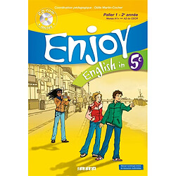 Enjoy English in 5e : palier 1, 2e année, niveau A1+-A2 du CECR - Occasion