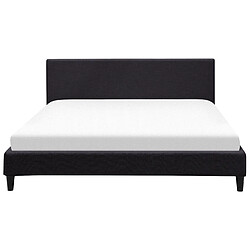 Acheter Beliani Lit double en tissu noir 180x200 cm FITOU