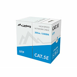 Câble Réseau Rigide UTP 5ème Catégorie Lanberg LCU5-10CC-0305-B Bleu 305 m