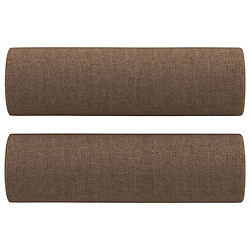 Acheter vidaXL Canapé 3 places avec oreillers décoratifs marron 180 cm tissu