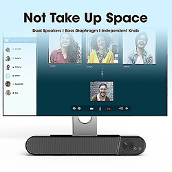 Avis Universal Bluetooth Computer Libeld Bar en haut-parleurs sans fil Mic Loudspeaker | Enceintes d'ordinateur (noir)