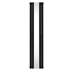 Monstershop Radiateur à Colonne Ovale avec Miroir - 1800mm x 380mm – Noir