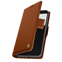 CaseMe Étui pour Xiaomi 14 Portefeuille Anti-RFID Clapet Support Horizontal Marron Clair