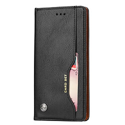 Wewoo Housse Coque Étui en cuir à rabat horizontal avec texture pour peau Galaxy A80 / A90avec cadre photo et supportemplacements cartes et porte-monnaie noir