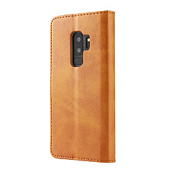 Avis Wewoo Housse Coque Pour Galaxy S9 Plus LC.IMEEKE Étui en cuir à rabat horizontal avec texture de veauavec support et fentes cartes et portefeuille jaune