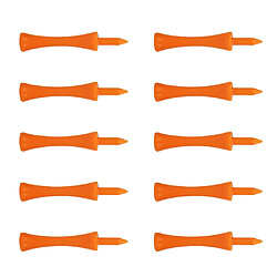 Acheter 10 pcs tees de golf en plastique golf ongle limite broche en plein air sport fournir 70mm orange