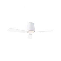 Leds C4 Plafonnier-ventilateur Garbi, en acier, verre et acrylique, blanc